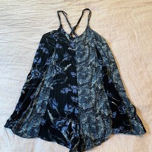 Blue Free People Flowy Romper